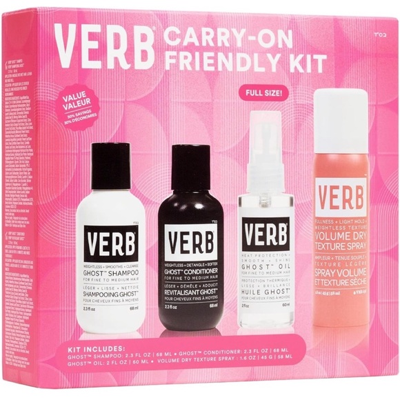 Verb Ghost Shampoo Conditioner Oil & Volume Dry Texture Spray Travel Set - Picture 1 of 10